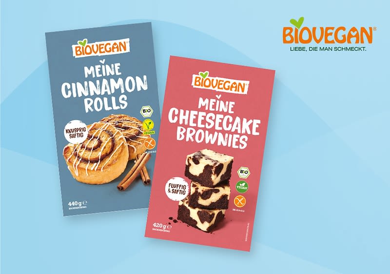 Entdecke die süßen Backmischungen von BIOVEGAN.