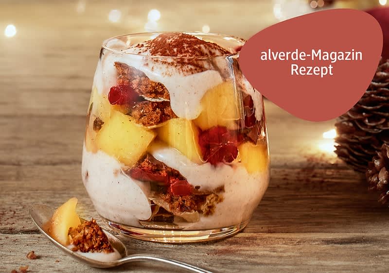 Veganes Bratapfel-Lebkuchen-Tiramisu