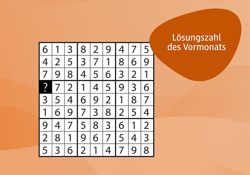 Ein vollständig ausgefülltes Sudoku