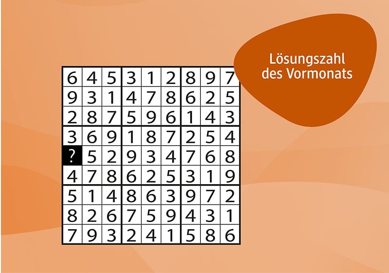 Ein vollständig ausgefülltes Sudoku