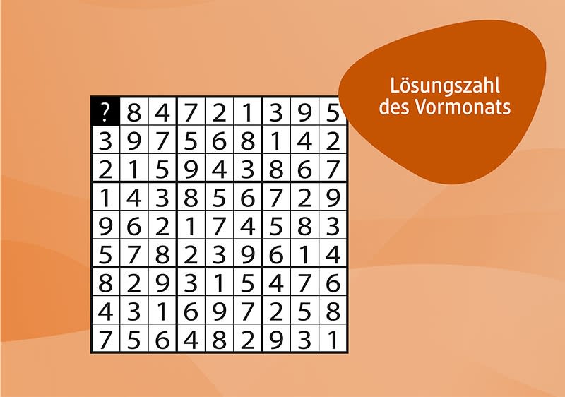 Ein vollständig ausgefülltes Sudoku