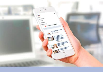 Smartphone-Ansicht vom dm-Newsroom