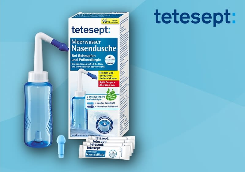 Nasendusche von tetesept mit Meerwasser