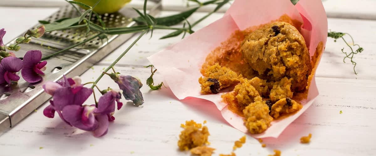 Probiere vegane Muffins mit Karotte