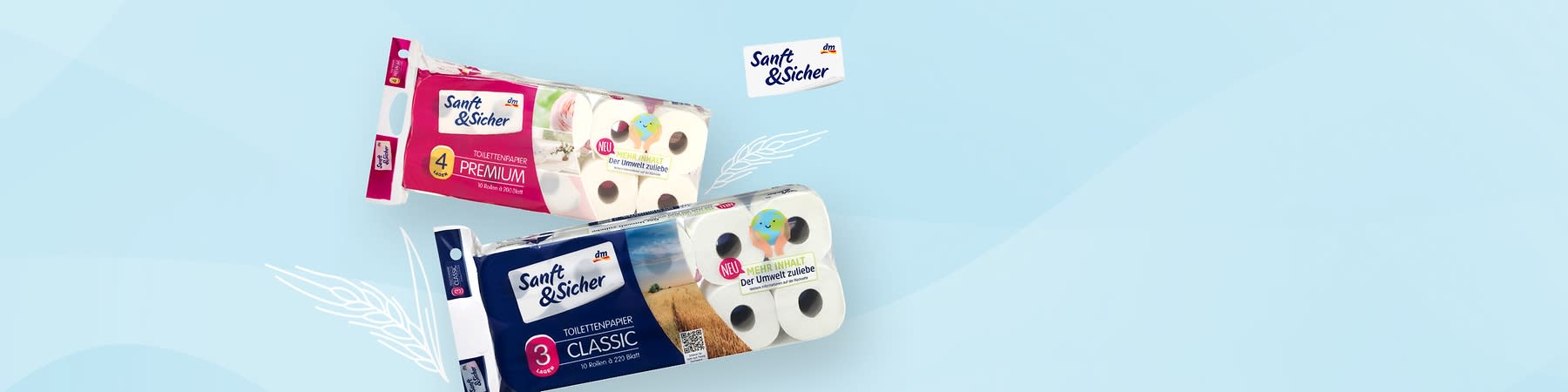 Toilettenpapier von der Marke Sanft&Sicher