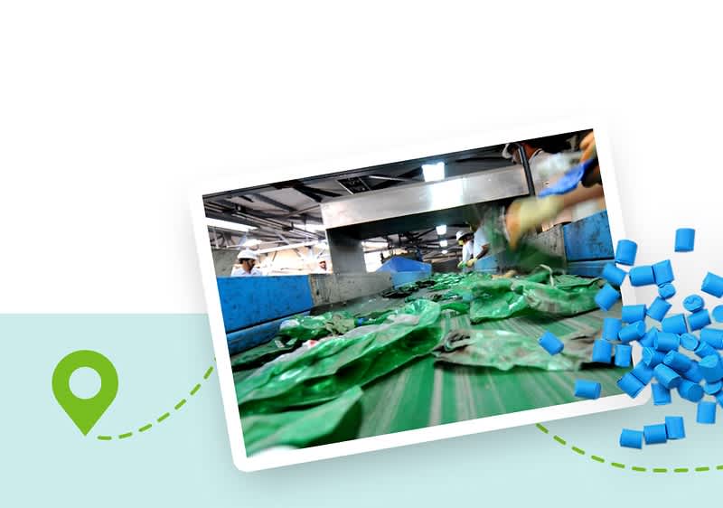 Recyceltes Polyester aus Indien