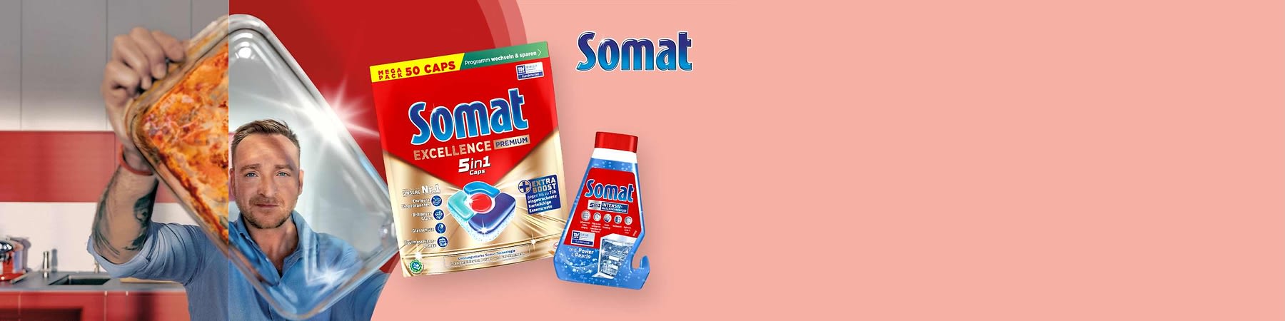 Flasche und Packung Somat Spülmittel