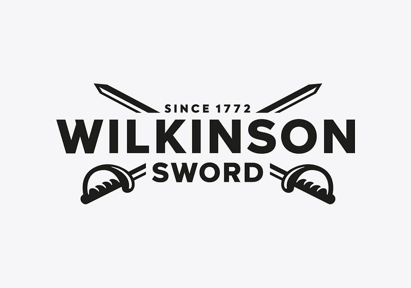 Das Logo von Wilkinson Sword mit zwei gekreuzten Schwertern und der Aufschrift „Since 1772“