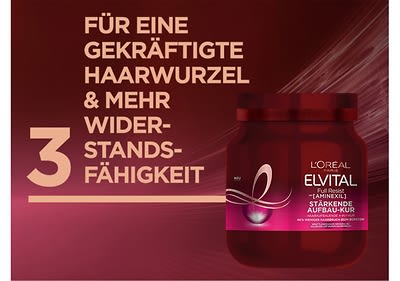 Elvital Full Resist Aufbau-Kur kann täglich angewendet werden.