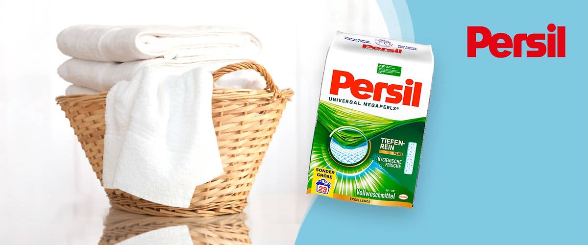 Mit Persil Megaperls erlebst Du Reinheit jeden Tag.