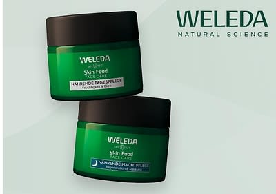 Die Skin Food Produkte von Weleda pflegen die Haut intensiv und spenden ihr lang anhaltende Feuchtigkeit.