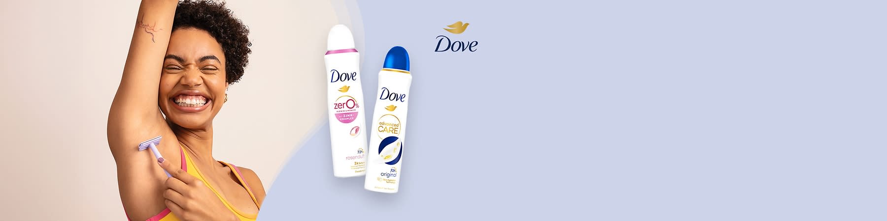 Die Dove Advanced Care-Reihe schützt empfindliche Achseln.