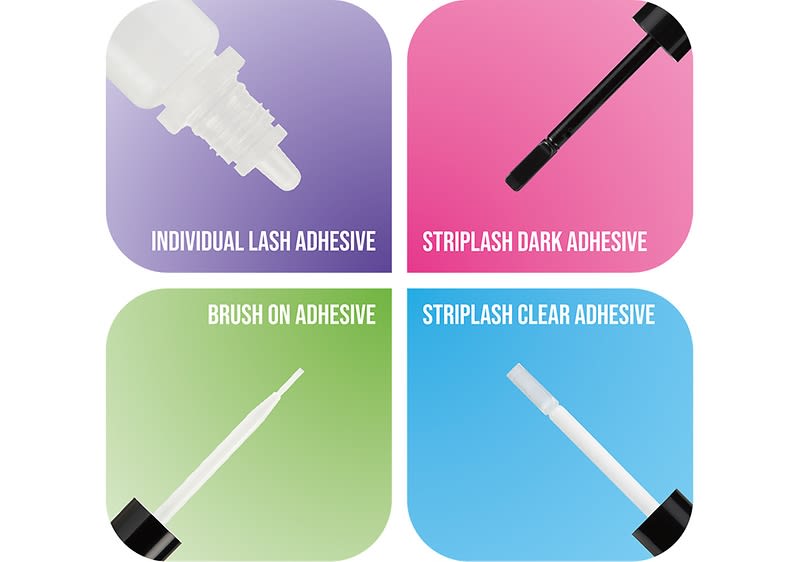 Den ARDELL Wimpernkleber gibt es in Transparent oder Tiefschwarz und mit unterschiedlichen Applikatoren.