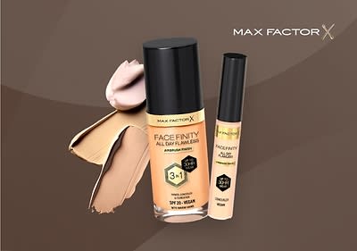 Die neue Facefinity-Reihe von Max Factor zaubert einen ebenmäßigen Teint dank Airbrush Finish.