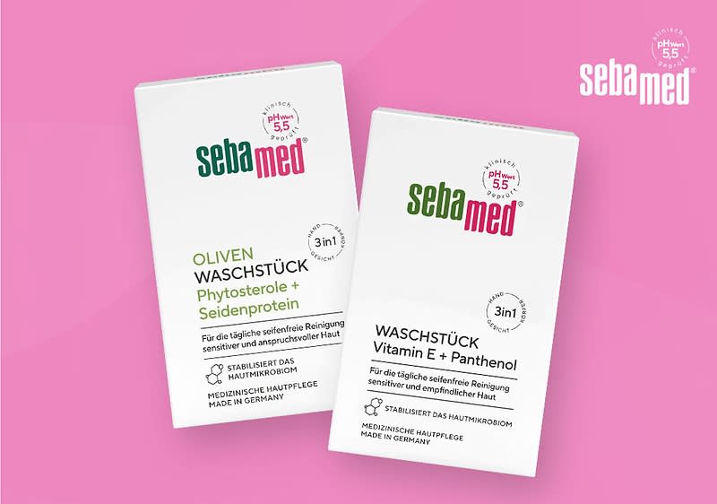 Nostalgisches grünes Seifenstück in geöffneter Verpackung mit Gründer Dr. med. Heinz Maurer