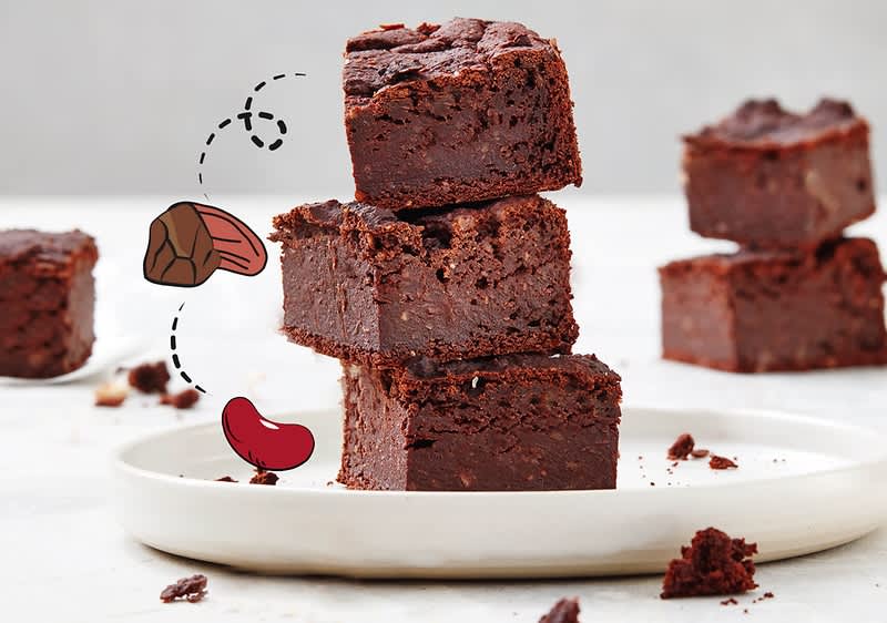 Dattel-Bohnen-Brownies