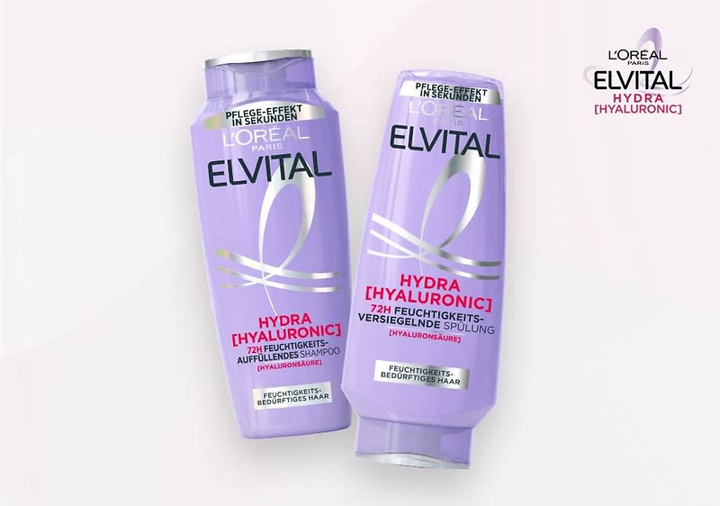 Elvital Hydra Hyaluronic versorgt das Haar mit einem Feuchtigkeitsboost.