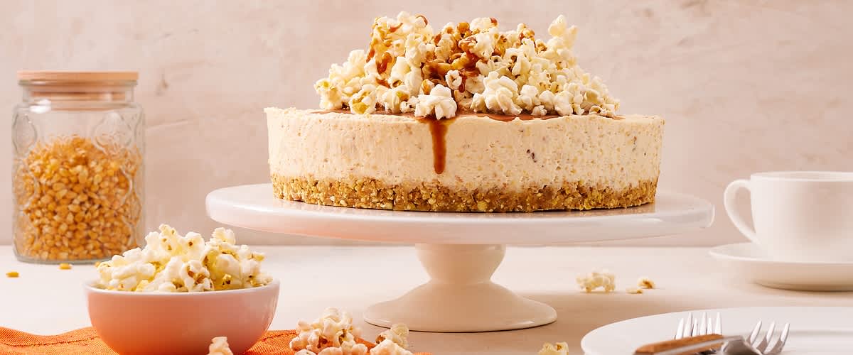 No Bake Popcorn Cheesecake Torte