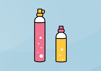 CO2-Zylinder und PET- oder Glasflasche