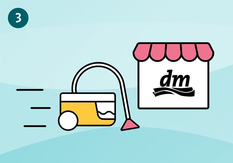 Bitte beachte: Das Reinigungsgerät kann nur nach Kauf des passenden Reinigerkonzentrats und gegen Kaution abgegeben werden.