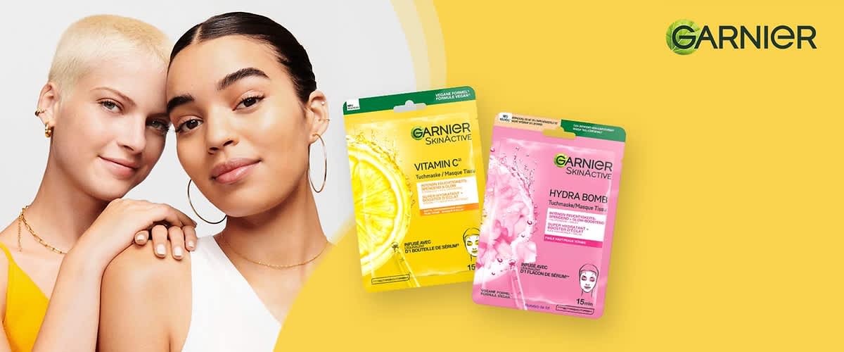 Tuchmasken von Garnier für alle Hauttypen