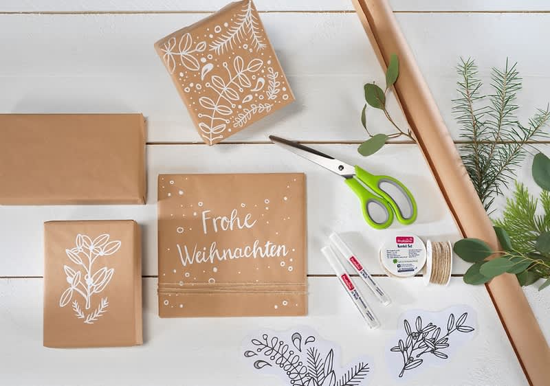 DIY Geschenkverpackung Bild Material