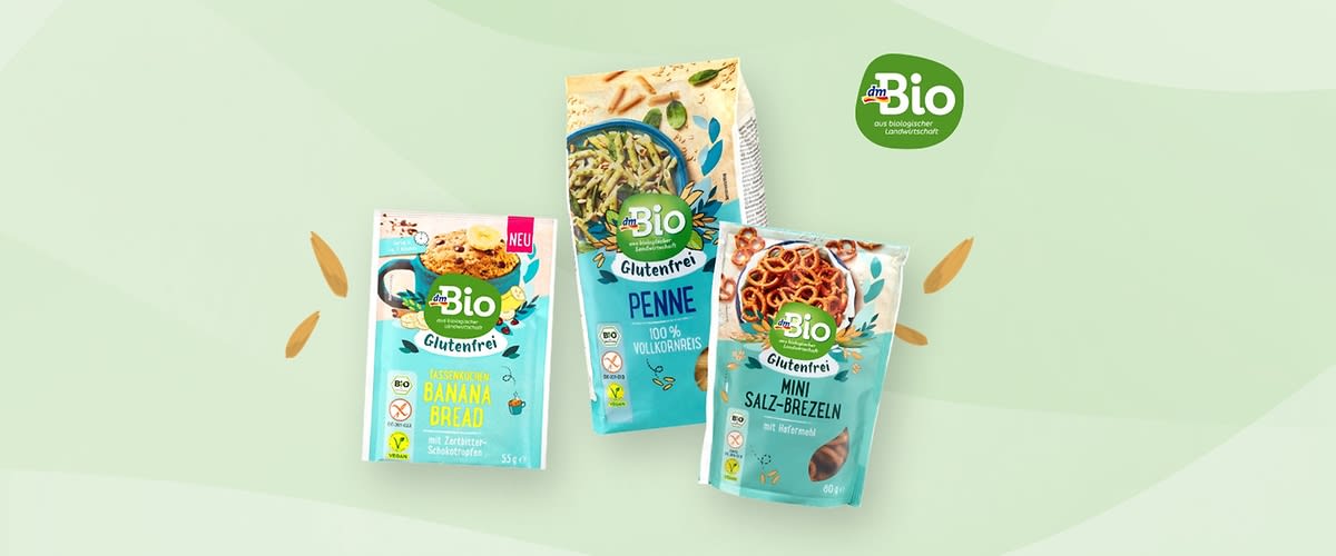 dmBio glutenfreie Produkte
