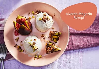 Rezeptbild für Gegrillte Feige mit Joghurt-Eis