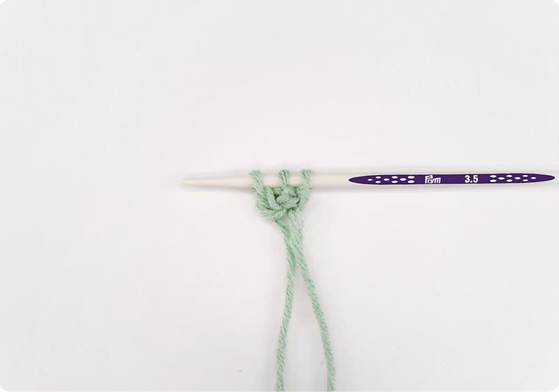 Gestricktes Baby-Halstuch Schritt 2