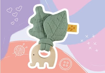 Greifring mit Musselin Blättern