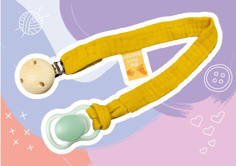 Schnullerkette aus Musselin