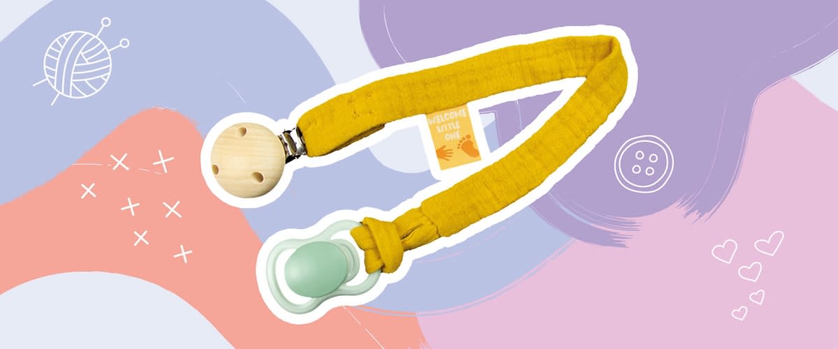 Schnullerkette aus Musselin