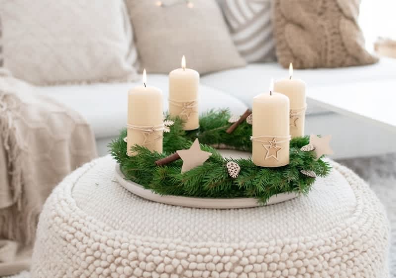 Adventkranz selber basteln