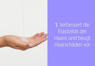 1. Verbessert die Elastizität der Haare und beugt Haarschäden vor
