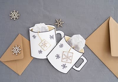 Teebeutel einfügen & weiter Karte verzieren