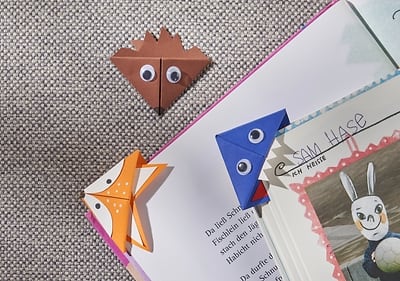 Bunte Tier-Lesezeichen basteln