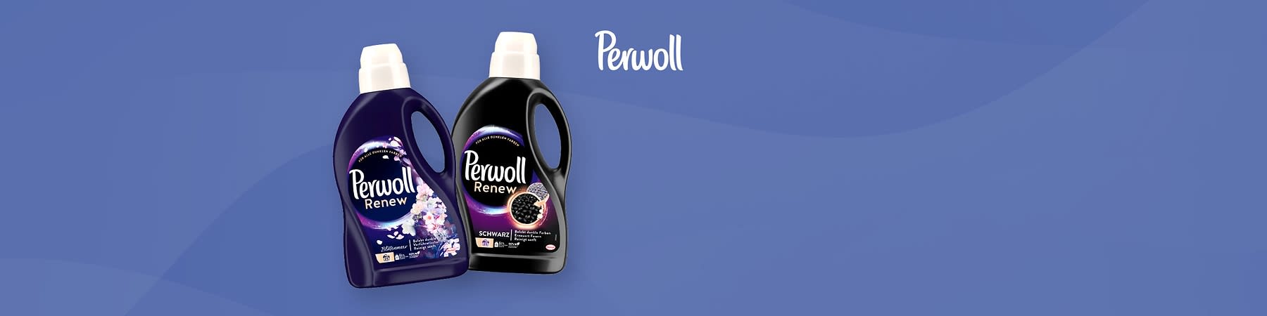 Zwei Flaschen Perwoll Renew Waschmittel