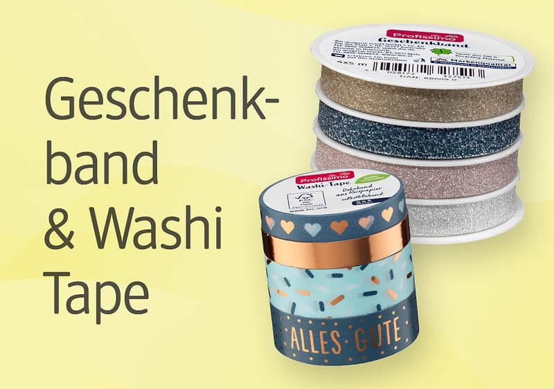 Geschenkband und Washi Tape Set