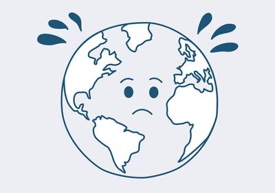 Illustration der Erde in Comic-Stil