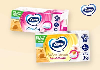 Entdecke das Toilettenpapier mit Stroh von Zewa
