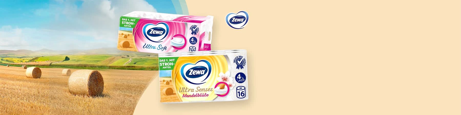 Entdecke das Toilettenpapier mit Stroh von Zewa