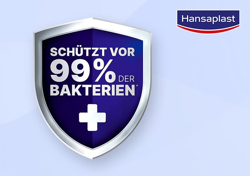 Bacteria Shield von Hansaplast: schützt vor 99 % der Bakterien
