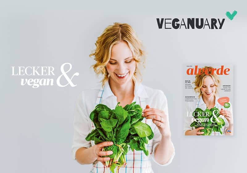 Abbildung Sonderausgabe alverde Veganuary Januar 2024
