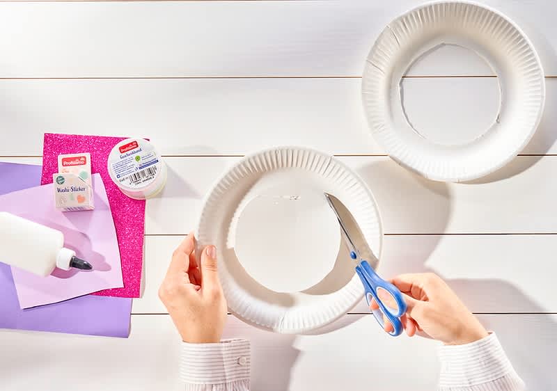 Schritt 1 Einhorn Maske basteln