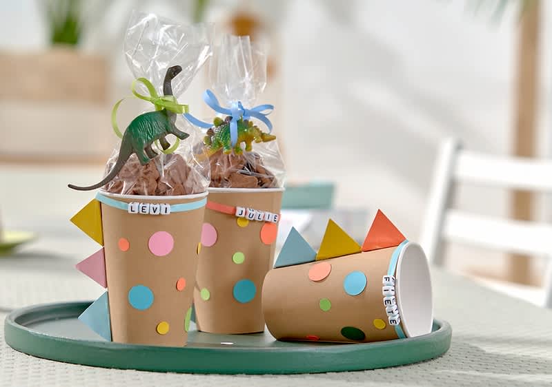 Dino Trinkbecher für den Kindergeburtstag