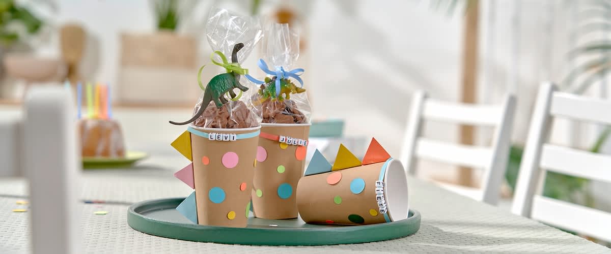 Dino Trinkbecher für den Kindergeburtstag