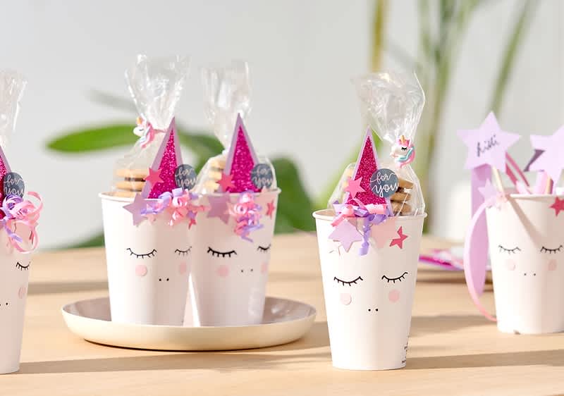 Einhorn Trinkbecher für den Kindergeburtstag