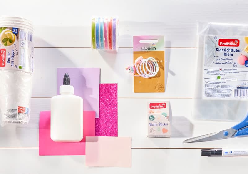 Einhorn Trinkbecher Bastelmaterial