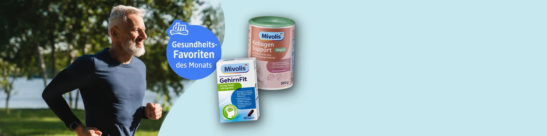 Unsere Gesundheitsfavoriten, daneben Produkte aus dem Bereich Gesundheit