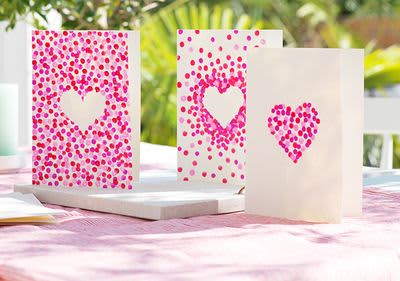 Grußkarten mit Herzen